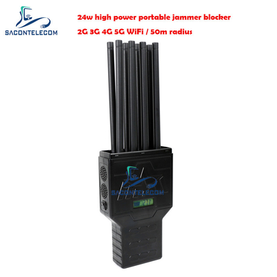 Φορητό 2G 3G 4G GPS 5G Σημείο Τζάμερ Μπλοκαρ 50m Μακροδιάστημα 8 κεραίες