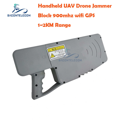 UAV GSM 900mhz 1200m Jammer κηφήνων φορητός χειρωνακτικός έλεγχος ΠΣΤ WiFi