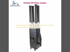 4 ζώνες 160w Φορητό FPV drone signal jammer 1.5KM απόσταση παρεμβολής ενσωματωμένη μπαταρία