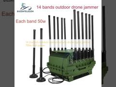 14 κανάλια εξωτερικό αδιάβροχο αντι-drone σήμα jammer 700w υψηλής ισχύος