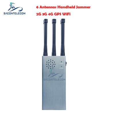 6 Jammer τηλεφωνικού ΠΣΤ κυττάρων ζωνών Blocker Jammer σημάτων Bluetooth τσεπών 30m ακτίνας