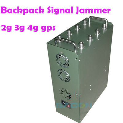 120W 100m Εμβέλειας Σακίδιο Jammer με 8 Omni Κεραίες για Μπλοκάρισμα Σήματος 2G 3G 4G 5G VHF UHF GPS