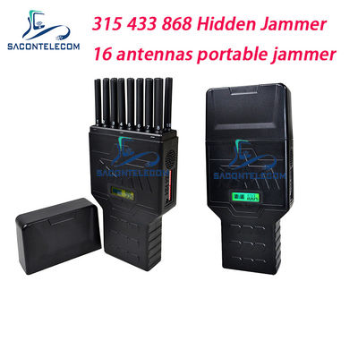 16 κεραίες 12000mAh 12W φορητό παρεμποδιστή σήματος για 2G 3G 4G 5G GPS WiFi μπλοκάρισμα