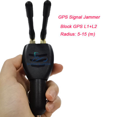ISO9001 Μίνι GPS Jammer Blocker με 15m απόσταση Omni Antenna Light Weight για αυτοκινητόφωτο 12V-24 DC