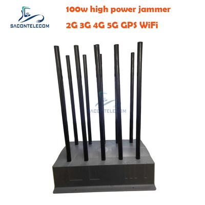 DCS 100w High Power Signal Jammer Blocker 10 κανάλια VHF UHF Τζάμερ