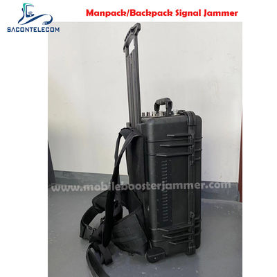 120W υψηλής ισχύος 6 καναλιών Manpack Jammer με Pellican Case για 2G 3G 4G 5G VHF UHF GPS Wi-Fi μπλοκάρισμα