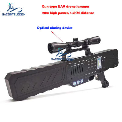 Χειροκίνητος αντι-πυροβολητής 2.4G 5.8G GPS 90w Δύναμη 2 χλμ. Απόσταση