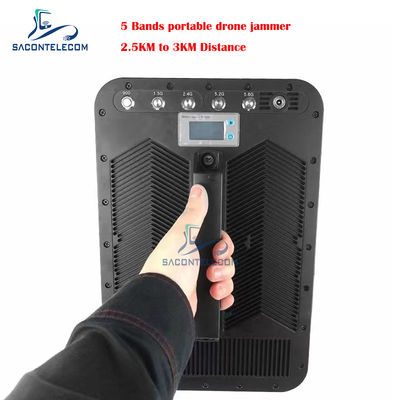 Directional Shield Drone Signal Jammer Blocker 5 Bands 135w 2500 Meters