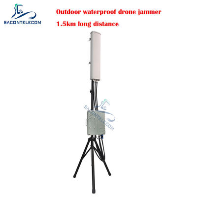 70w Ισχυρό Drone Signal Jammer Outdoor Fixed Waterproof 1,5km Distance