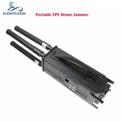 160W 4 ζώνες φορητό drone signal jammer με 1,5 χλμ. απόσταση παρεμβολής και ενσωματωμένη μπαταρία