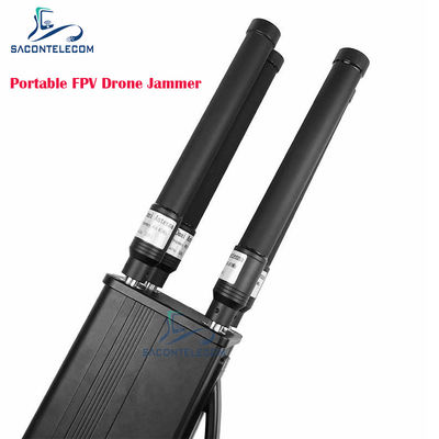 160W 4 ζώνες φορητό drone signal jammer με 1,5 χλμ. απόσταση παρεμβολής και ενσωματωμένη μπαταρία