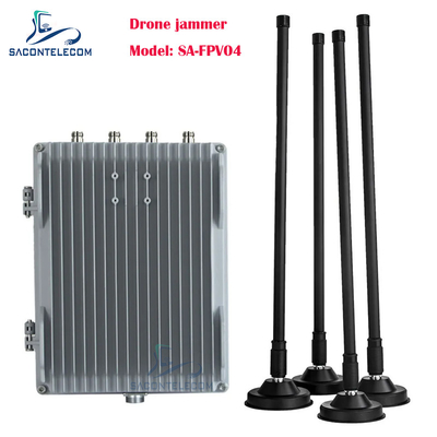 4 κανάλια 200w Ενίσχυρο Drone Signal Jammer Οχήμα FPV Drone Jammer