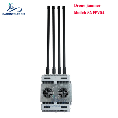 4 κανάλια 200w Ενίσχυρο Drone Signal Jammer Οχήμα FPV Drone Jammer
