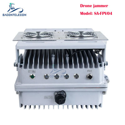200W 4 κανάλια Ενσωματωμένο όχημα Jammer σήματος Drone FPV Drone Jammer με προσαρμόσιμες συχνότητες