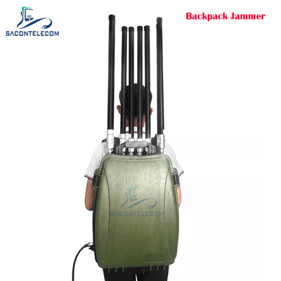 6 κανάλια 300w Ενίσχυρη τσάντα Drone σήμα jammer 433 900mhz GPS 2.4G 5.8G