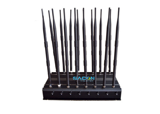 38W High Power Desktop Signal Jammer με 16 ζώνες ρυθμιζόμενη συχνότητα και 5 ανεμιστήρες ψύξης