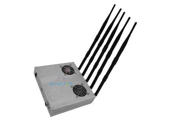 5 Κεραίες 12 Watt Jammer Κινητού Τηλεφώνου GPS με Ρυθμιζόμενη Ισχύ Εξόδου για Ασφαλείς Χώρους