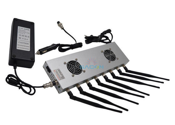 16W High Power Signal Jammer με 8 κεραίες και 2 ανεμιστήρες ψύξης για μπλοκάρισμα κινητών τηλεφώνων