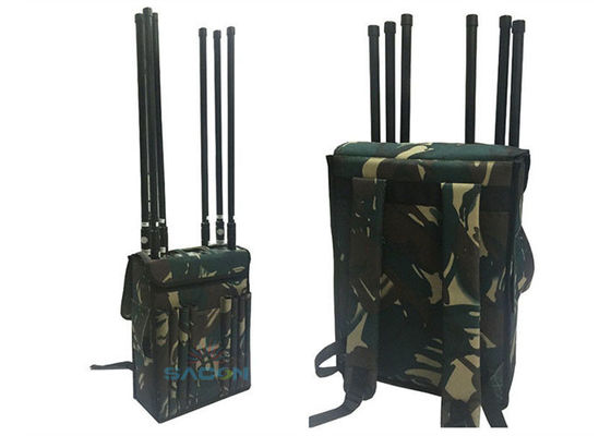 120W 8 κανάλια Manpack Jammer με εμβέλεια 120m για προστασία VIP και απομάκρυνση βομβών