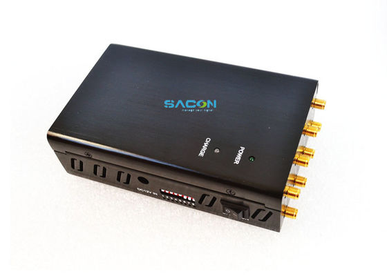 DC12V 4W Φορητός WiFi Jammer με 8 Omni Κεραίες για Εμβέλεια Παρεμβολής 20m και 1.5 Ώρες Λειτουργίας