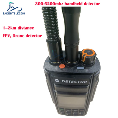2 χλμ. Fpv Ατομικό ανιχνευτικό ανίχνευσης 300-6200mhz 2 κεραίες Φορητό ανιχνευτικό ανίχνευσης σήματος ανίχνευσης
