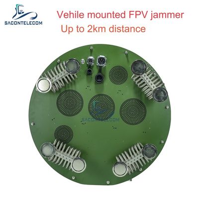 400-6Ghz 400 Watts Omni 360° Παρεμβολέας Σήματος Drone Τοποθετημένος σε Όχημα, Παρεμβολέας UAV