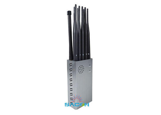 10W High Power Portable Mobile Phone Jammer με μπαταρία 8000mAh και 10 Omni Antennas