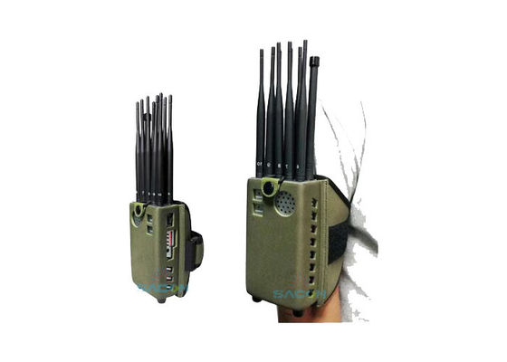 10W High Power Portable Mobile Phone Jammer με μπαταρία 8000mAh και 10 Omni Antennas