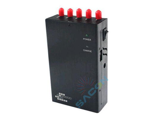 Φορητός Κινητός Παρεμβολέας με 5 Κανάλια 2G 3G WiFi GPS Μπλοκάρισμα και Έξοδο 2.5W Ενσωματωμένη Μπαταρία