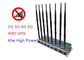 Jammer σημάτων υψηλής δύναμης 5G Blocker 40w 2G 3G 4G 8 κεραίες 80 μετρά τη σειρά