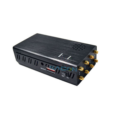 Φορητός Τζαμάρισμα Σήματος Κινητής Τηλεφωνίας 8 Ζωνών με Μπαταρία 8000mAh και Ρυθμιζόμενο Διακόπτη Dip για Μπλοκάρισμα 2G 3G 4G GPS WiFi