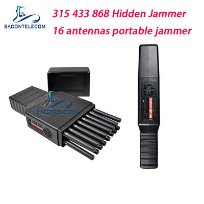 16 κεραίες 12000mAh 12W φορητό παρεμποδιστή σήματος για 2G 3G 4G 5G GPS WiFi μπλοκάρισμα