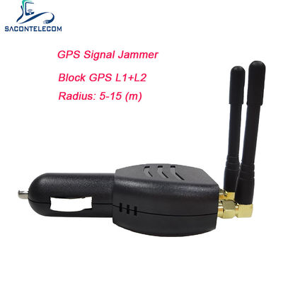 ISO9001 Μίνι GPS Jammer Blocker με 15m απόσταση Omni Antenna Light Weight για αυτοκινητόφωτο 12V-24 DC