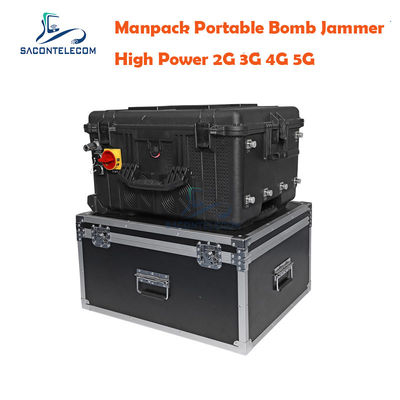 75w 120m RCIED IED Jammer DC24V RF Manpack Στρατιωτικός μεμονωμένος jammer
