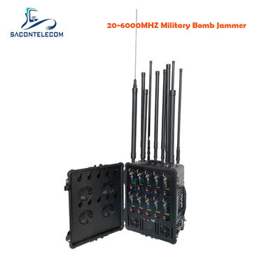 1350w Στρατιωτικός DDS Κομβόι Bomb Jammer 20 ζώνες 20-6000mhz
