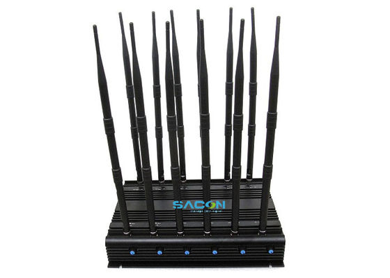 30 Watt 12 Bands Mobile Phone Signal Jammer με καλό σύστημα ψύξης για αίθουσες συνεδριάσεων και αίθουσες εξετάσεων