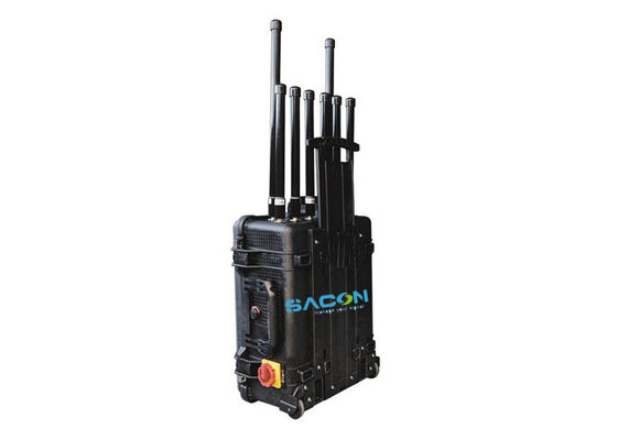200W 8 κανάλια Manpack Drone Signal Jammer με εμβέλεια 700m για φυλακές και χρήση