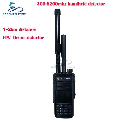 2 χλμ. Fpv Ατομικό ανιχνευτικό ανίχνευσης 300-6200mhz 2 κεραίες Φορητό ανιχνευτικό ανίχνευσης σήματος ανίχνευσης