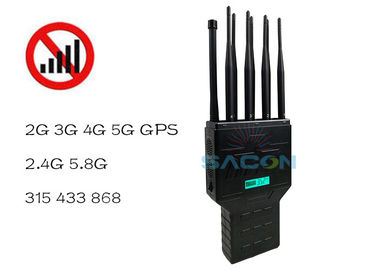 8 κεραίες GPS WiFi 2G 3G 4G 16w Διακόπτης σήματος κινητού τηλεφώνου Ενσωματωμένο σε μπαταρία ABS Shell