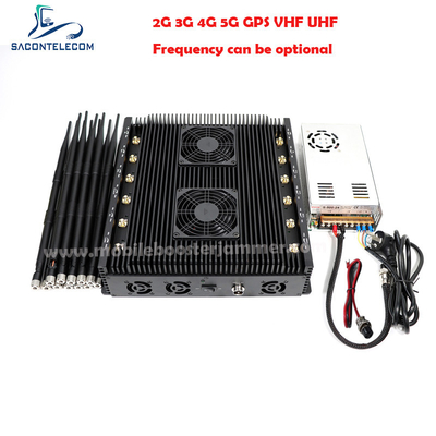 Jammer τηλεφωνικών σημάτων κυττάρων 315mhz 433mhz Lora 12 ζώνες 90w VHF LOJACK